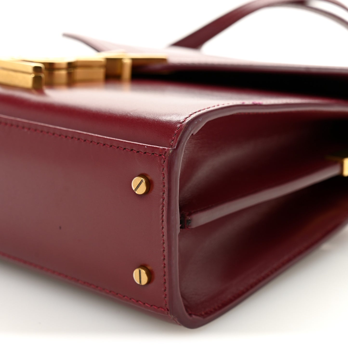 Calfskin Mini Classic Monogram Cassandra Top Handle New Dark Bordeaux