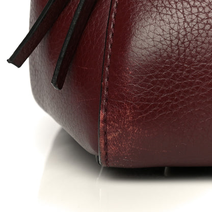 Celine Drummed Calfskin Large Edge Shoulder Bag Burgundy 21 of 32
