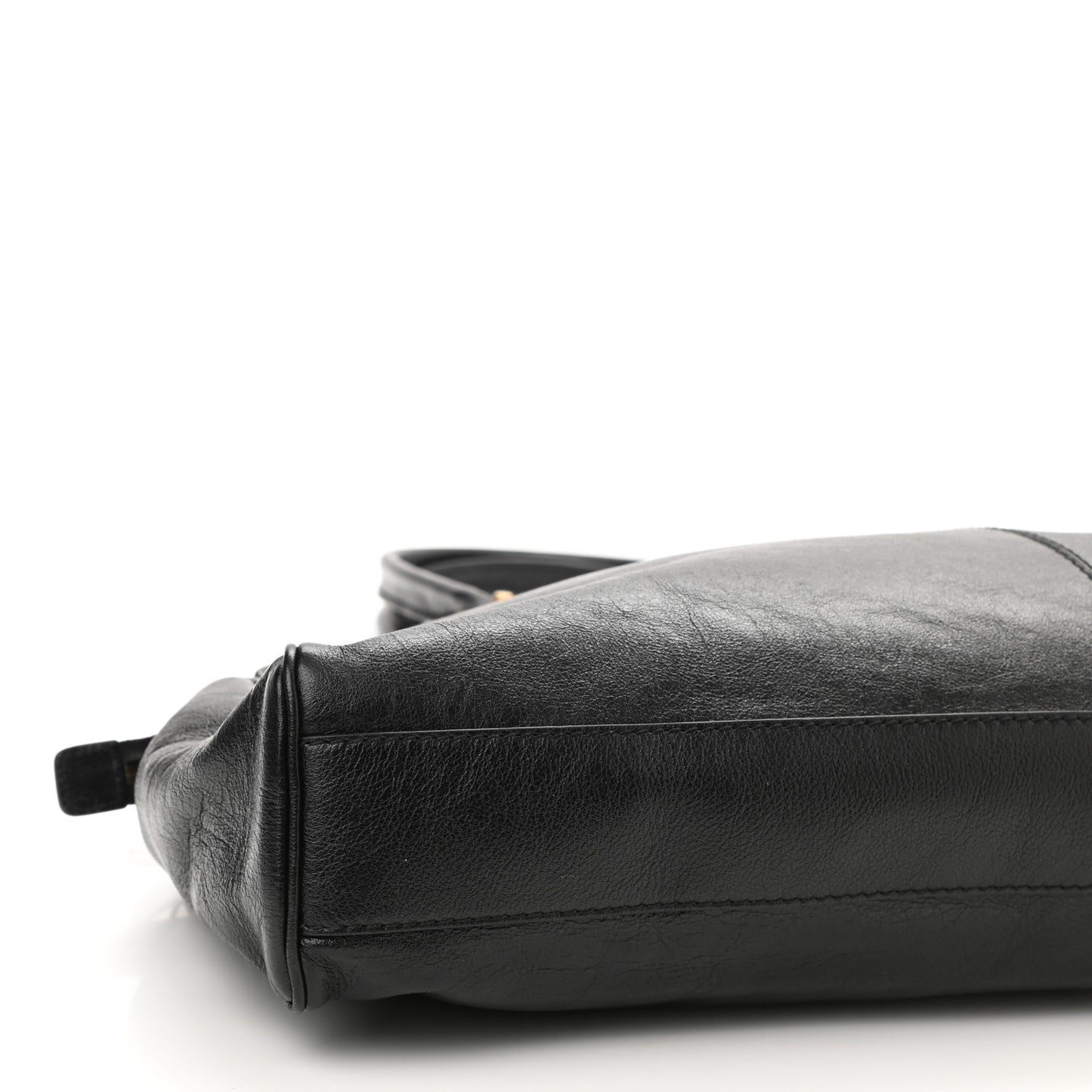 Calfskin Large Re(Belle) Top Handle Bag Black