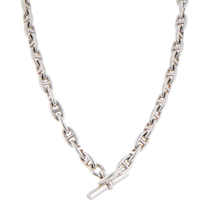 Hermes Sterling Silver Chaine D'Ancre Necklace PM 1 of 6