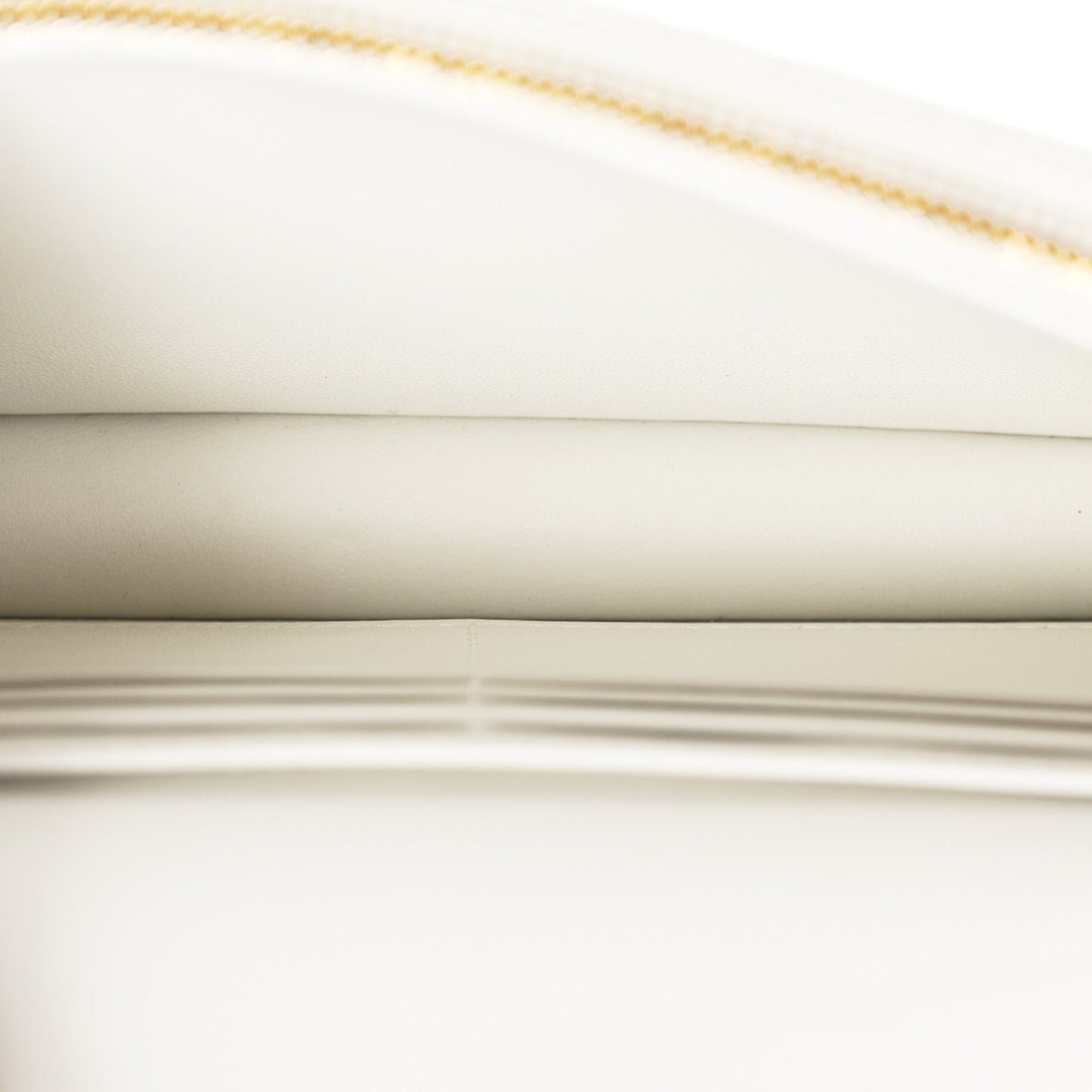 Supple Calfskin Caro Pouch with Chain Latte