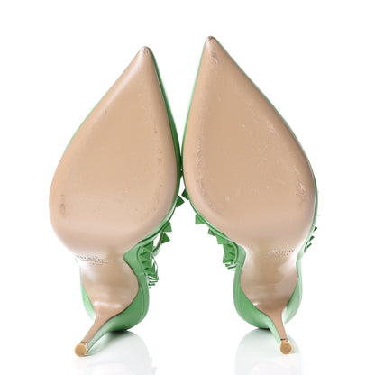 Valentino Garavani Nappa Monochrome Rockstud Ankle Strap Pumps 35.5 Green 5 of 7