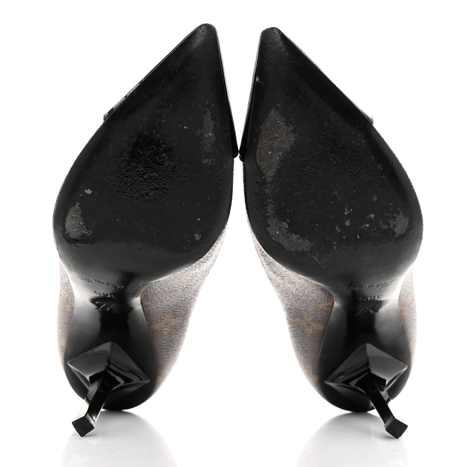 Louis Vuitton Monogram Cherie Pumps 36.5 Black 5 of 10