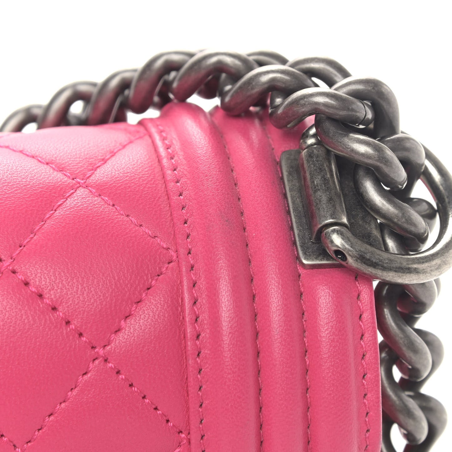 Lambskin Quilted Medium Boy Flap Pink