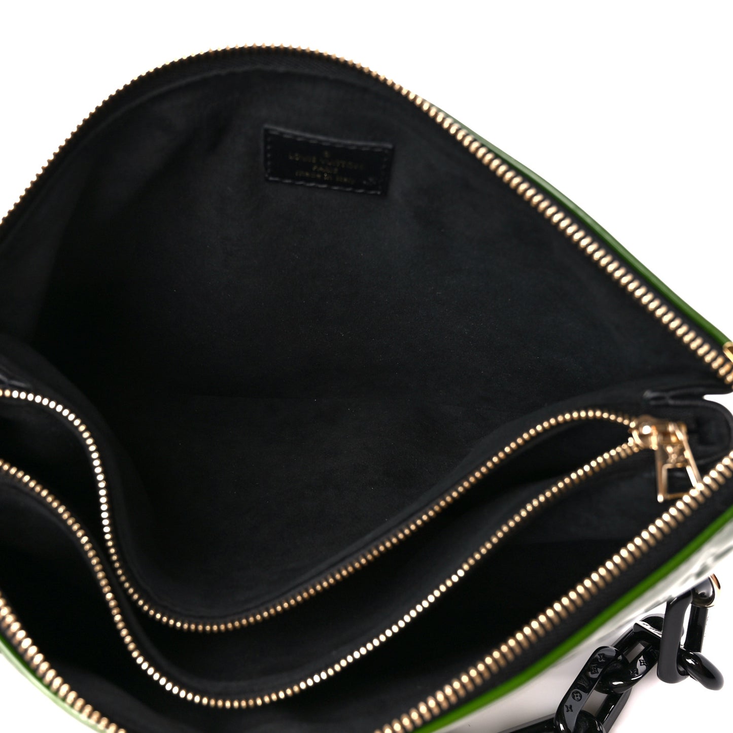 Patent Embossed Monogram Coussin PM Green Black