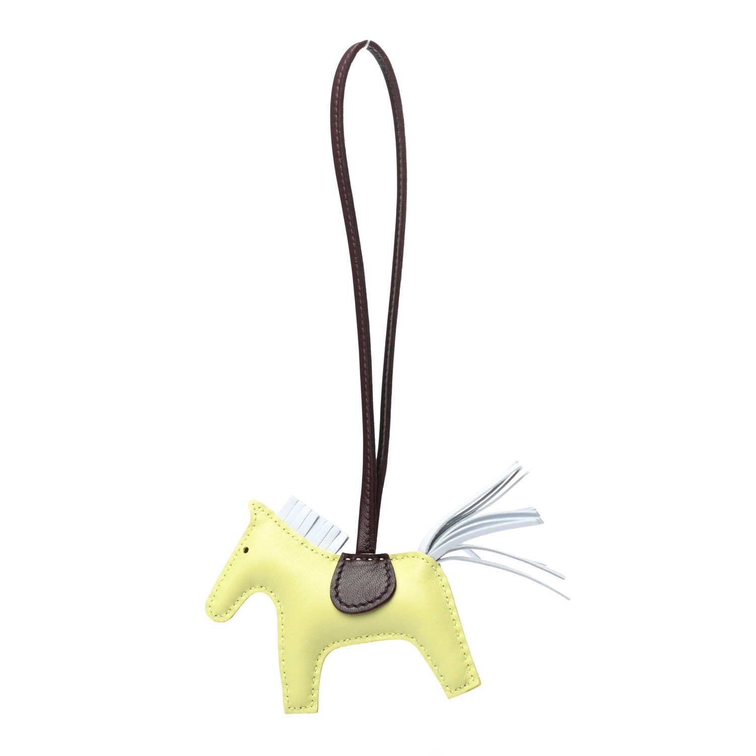 Hermes Milo Lambskin Grigri Rodeo Horse Bag Charm PM Jaune Bourgeon Bleu Brume Rouge Sellier 1 of 3