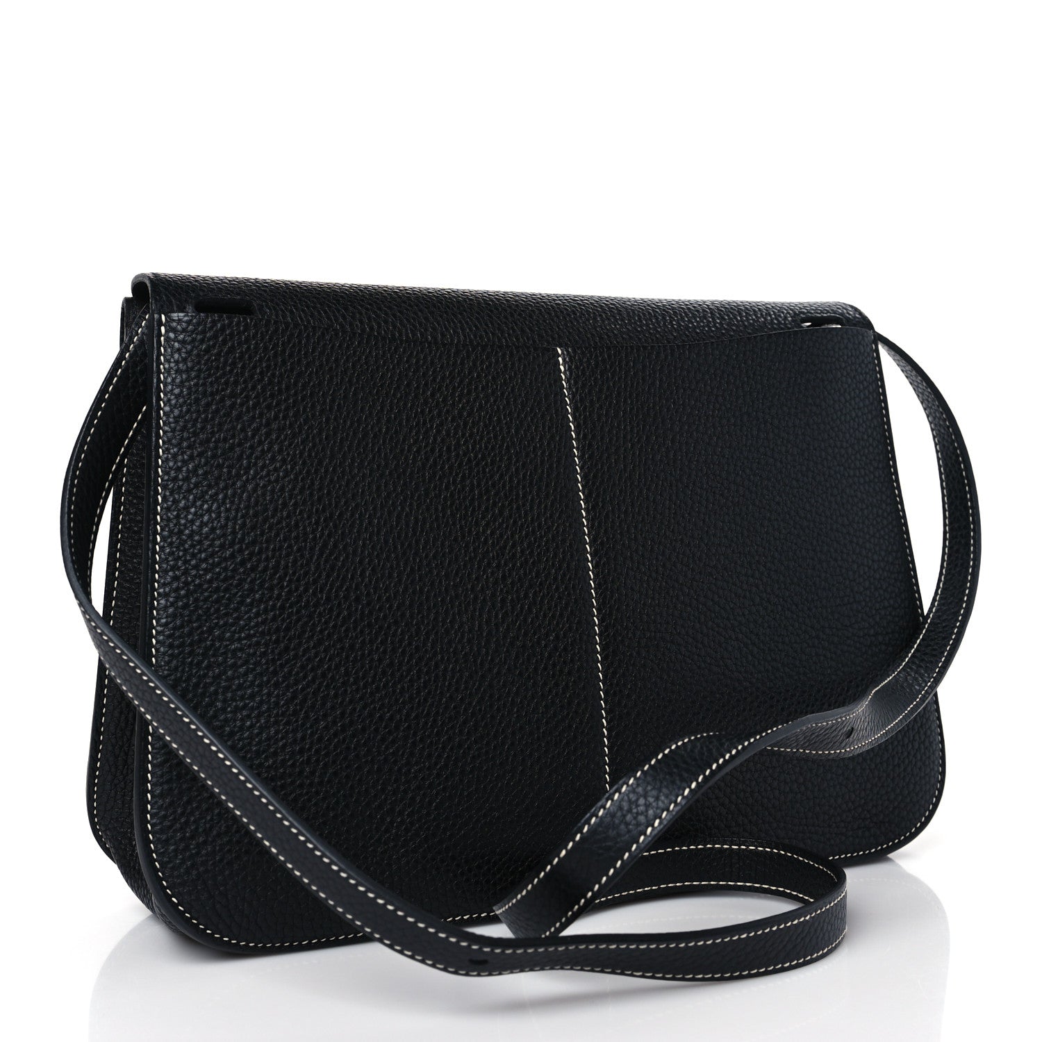 Hermes Taurillon Clemence Halzan 31 GM Black 4 of 10