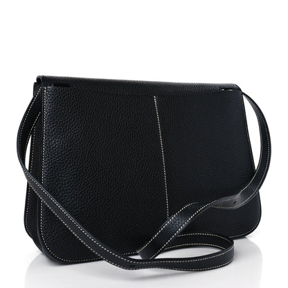 Hermes Taurillon Clemence Halzan 31 GM Black 4 of 10
