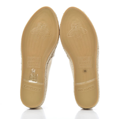 Gucci Canvas Logo Espadrilles 35 Greggio White 5 of 10