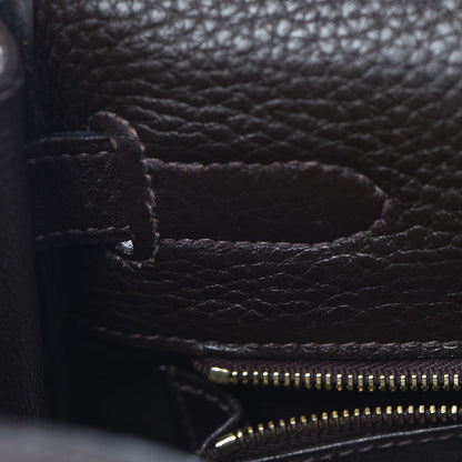 Hermes Taurillon Clemence Kelly Retourne 32 Chocolate 13 of 41