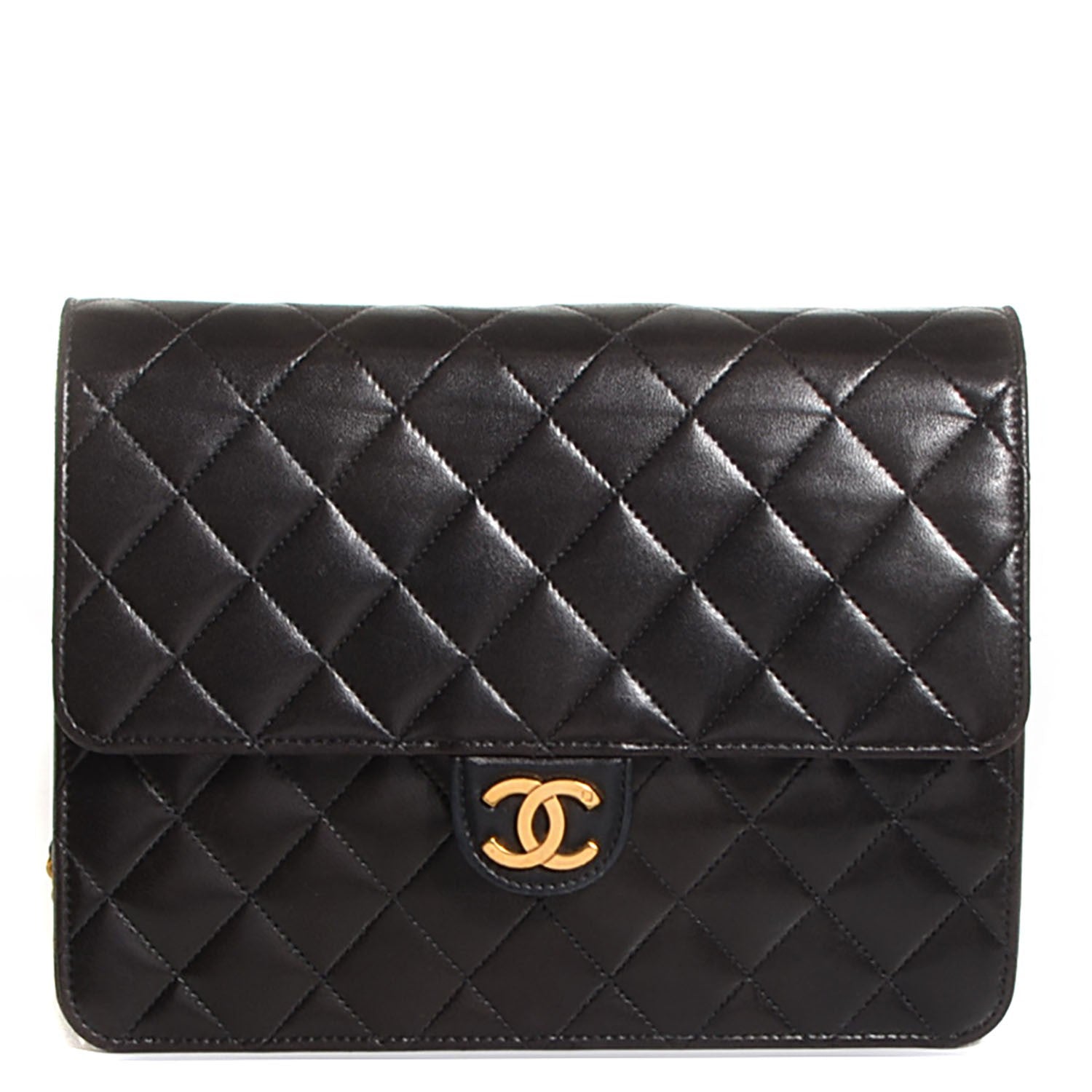 Chanel Lambskin Quilted Small Single Flap Black 1 of 6