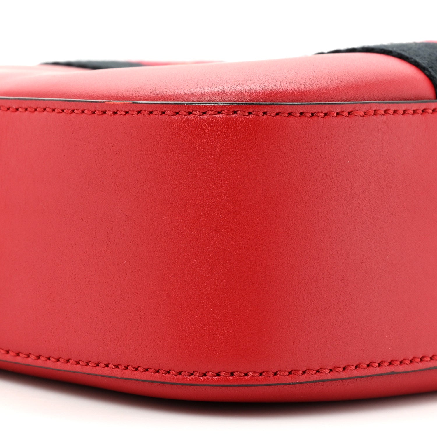 Gucci Calfskin Web Small Webby Bee Shoulder Bag Red 9 of 13