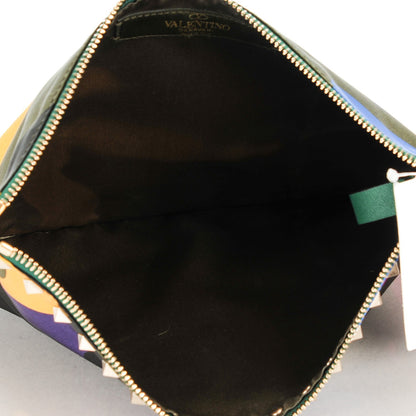 Valentino Garavani Nylon Camouflage Print Rockstud Zip Pouch Multicolor 5 of 7