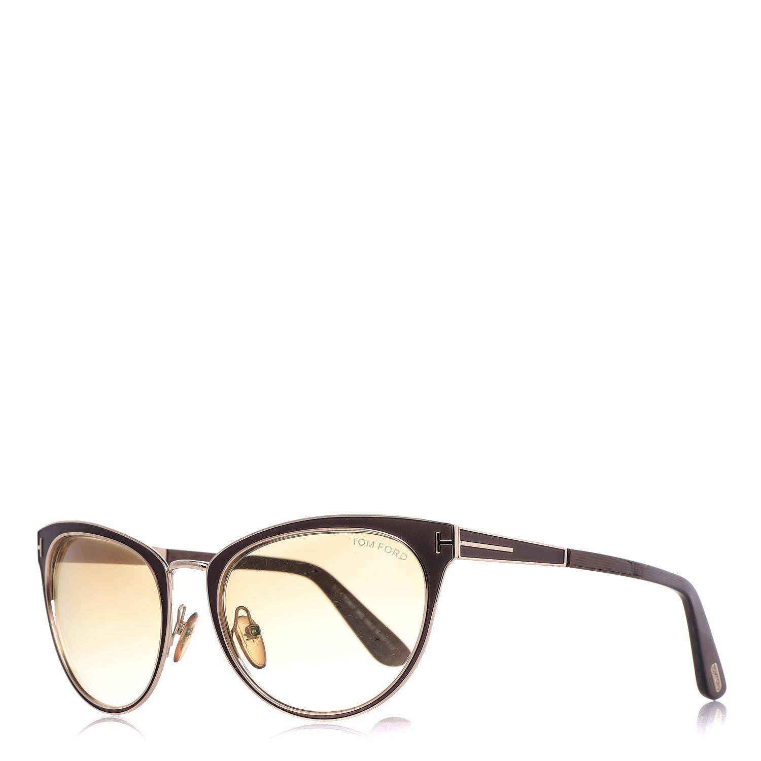 Tom Ford Nina Cat Eye Sunglasses TF373 Pink Smoke 1 of 7