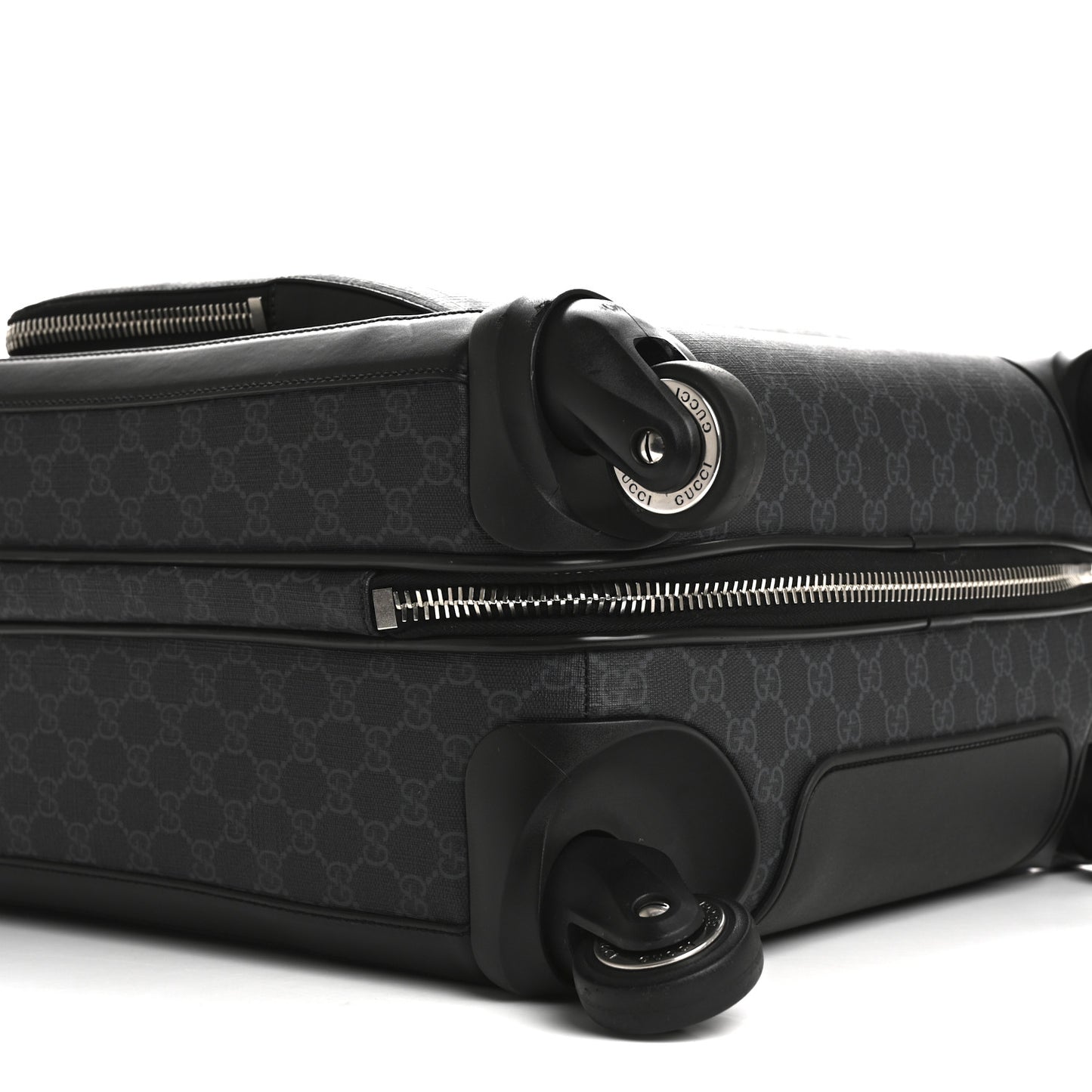 GG Supreme Monogram Gran Turismo Suitcase Black Grey