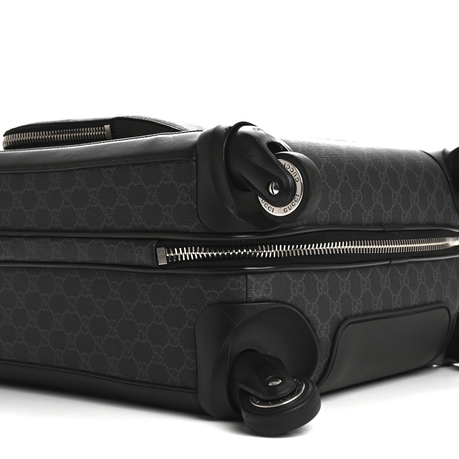 Gucci GG Supreme Monogram Gran Turismo Suitcase Black Grey 8 of 13