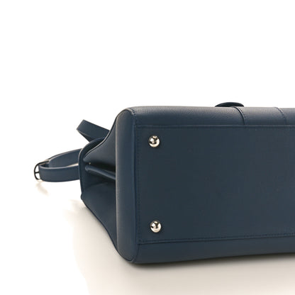 Delvaux Grained Calfskin MM Brillant Satchel Navy 10 of 11