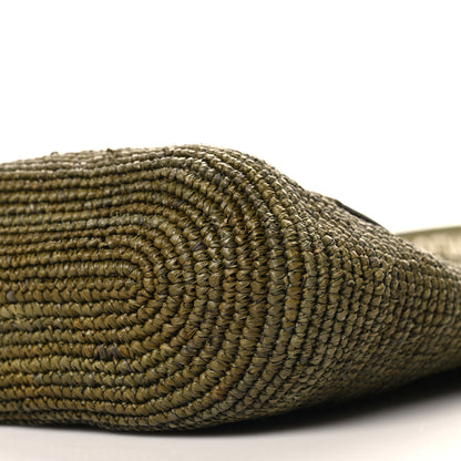 Loewe Raffia Mini Slit Tote Bag Natural Olive 9 of 10