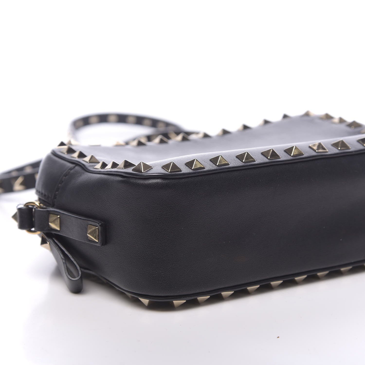Valentino Garavani Calfskin Rockstud Camera Crossbody Bag Black 8 of 9