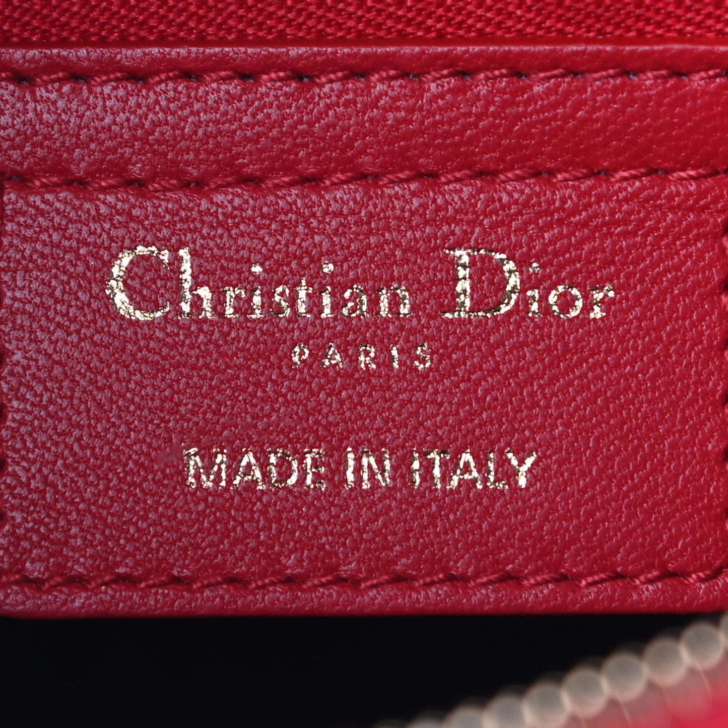 Lambskin Cannage Large Lady Dior Red