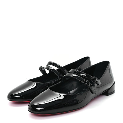 Christian Louboutin Patent Sweet Jane Flats 40 Black 4 of 9