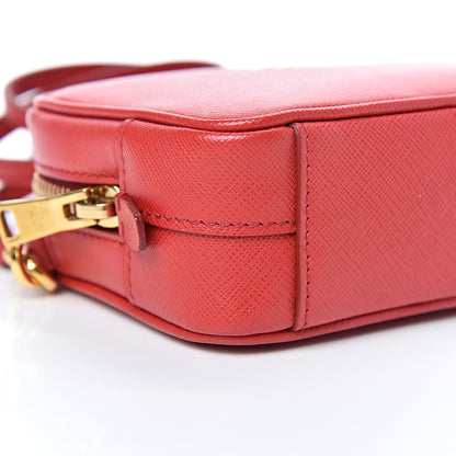 Prada Saffiano Mini Camera Crossbody Bag Fuoco 8 of 10