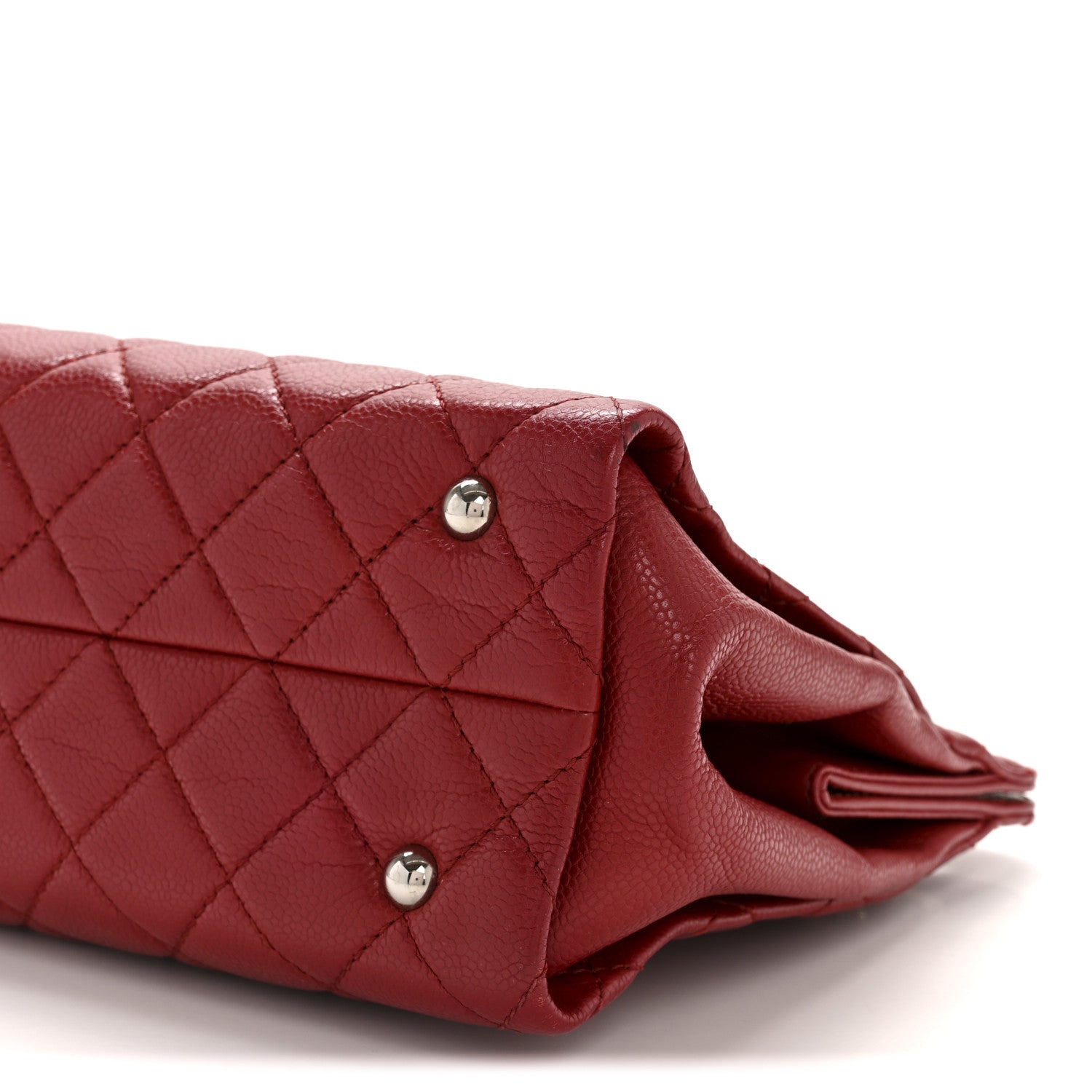 Chanel Caviar Quilted Timeless CC Shopping Tote Red 10 of 12