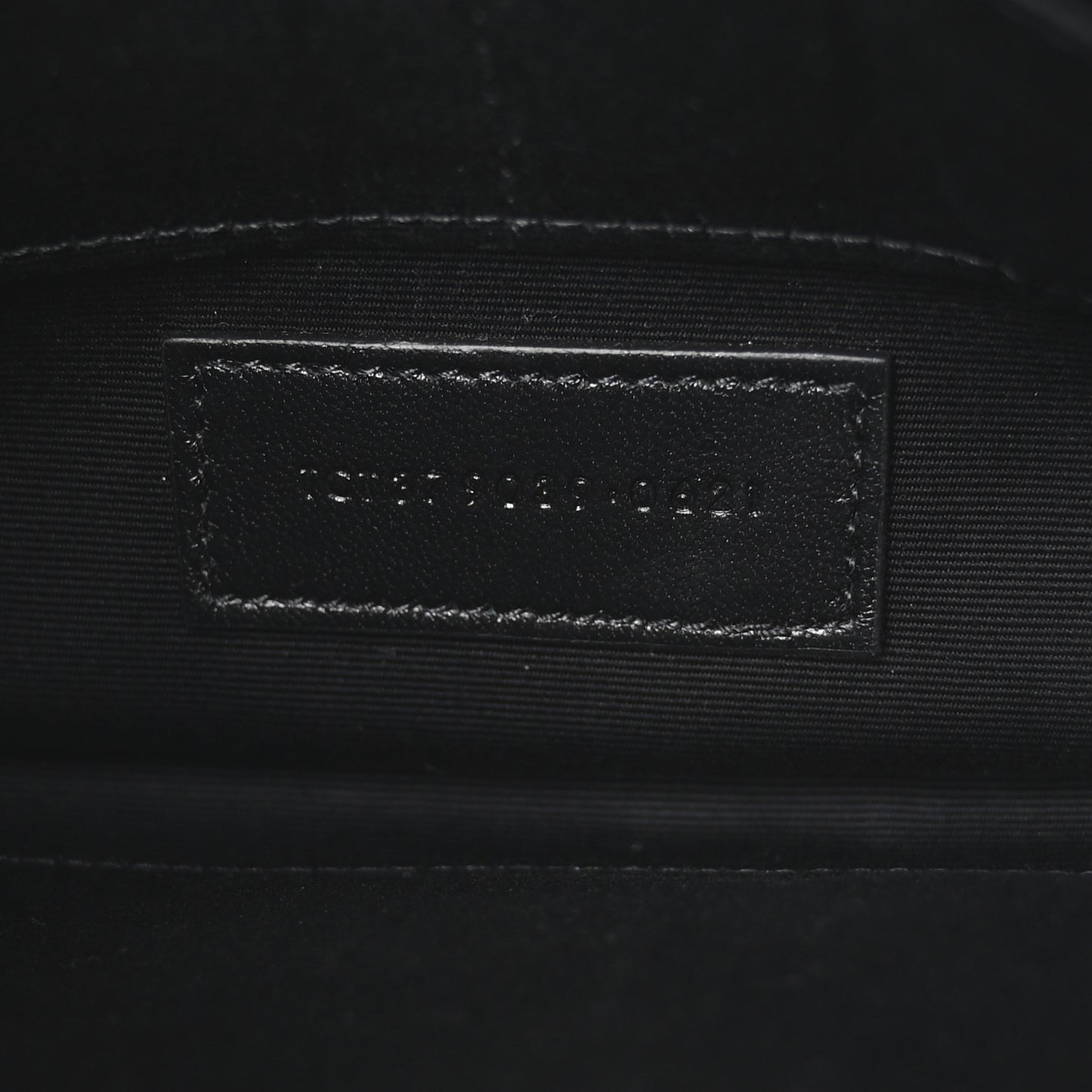 Calfskin Matelasse Chevron Monogram A5 Wristlet Black