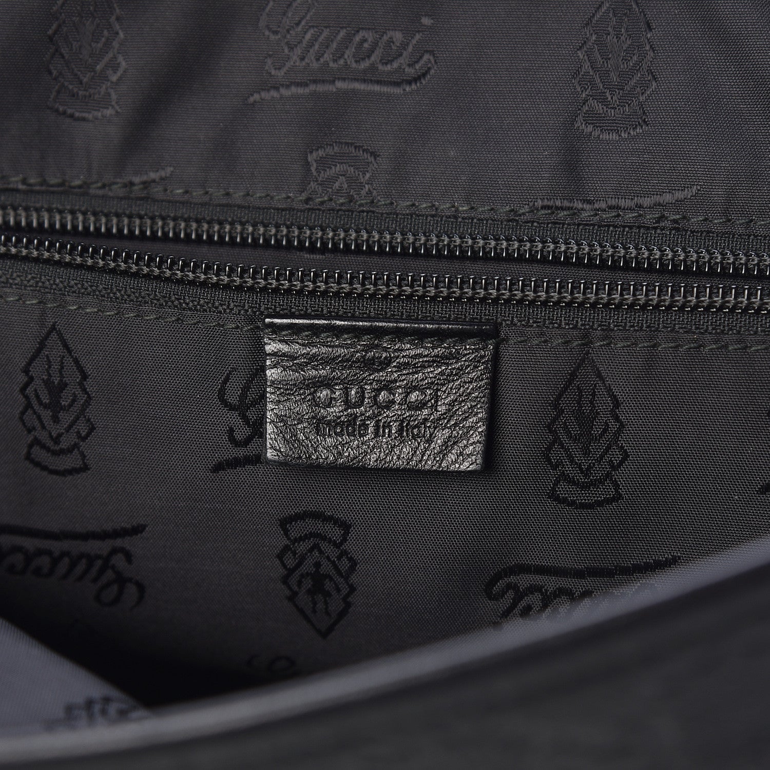 Gucci Guccissima Medium Flap Messenger Bag Black 6 of 10