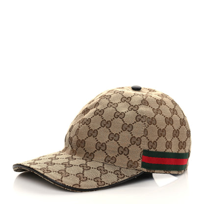 Gucci Monogram Web Baseball Hat M Beige Cocoa 1 of 8