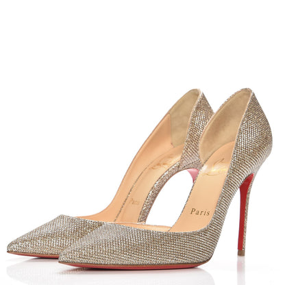 Christian Louboutin Glitter Luminor Iriza 100 Pumps 36.5 Gold 3 of 8