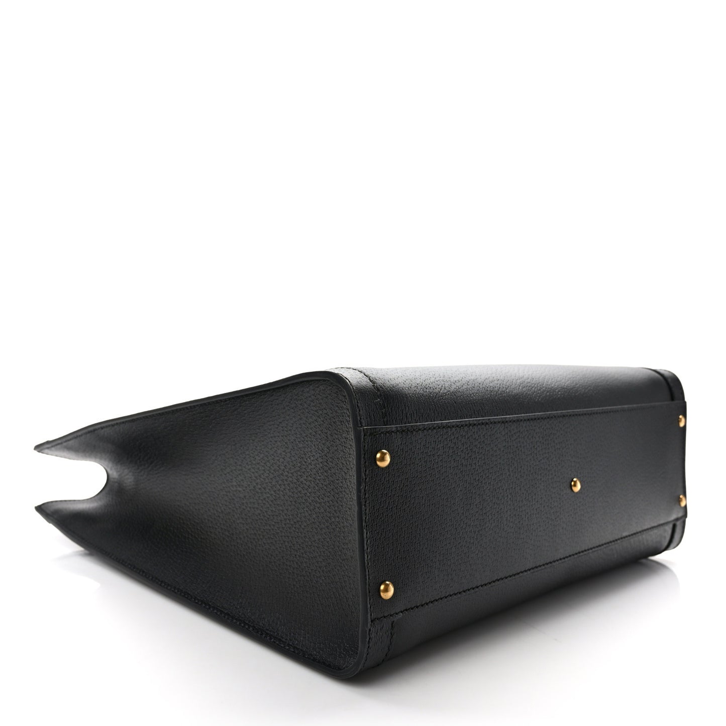 Wonka Grain Calfskin Large Diana Tote Bag Black
