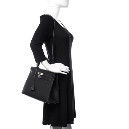 Hermes Epsom Kelly Sellier 32 Black 2 of 36
