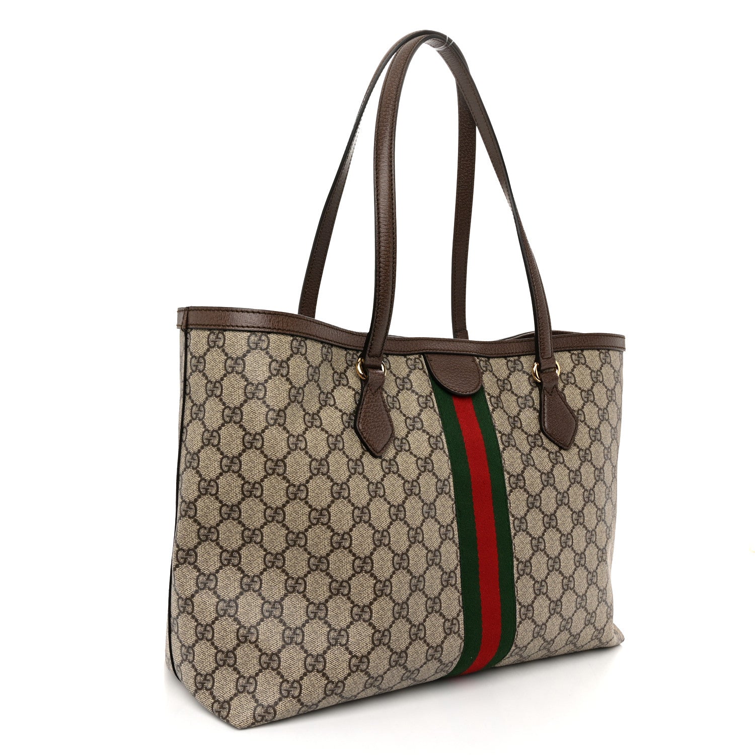 Gucci GG Supreme Monogram Medium Ophidia Shopping Tote Brown 3 of 10