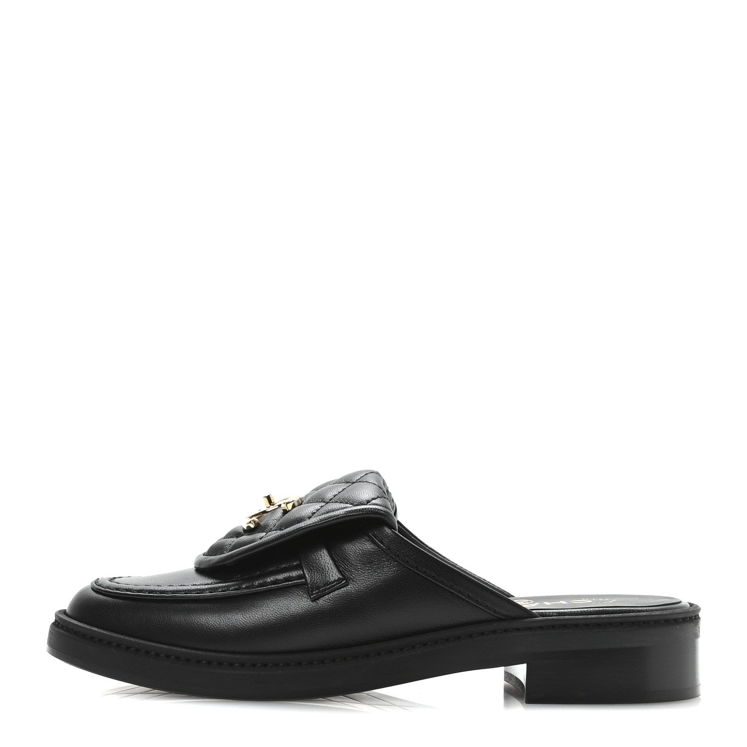 Chanel Lambskin Quilted CC Turnlock Mules 36.5 Black 1 of 9