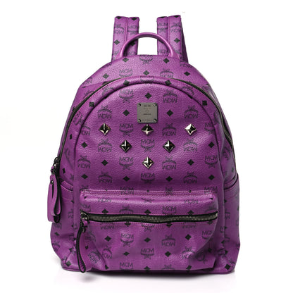 MCM Visetos Medium Sprinkle Stud Stark Backpack Purple 1 of 9