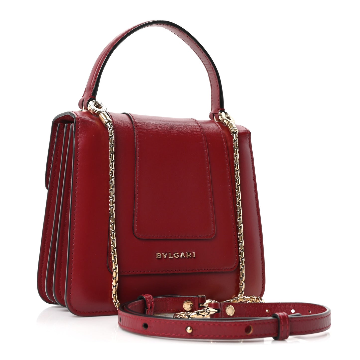 Calfskin Serpenti Forever Top Handle Red