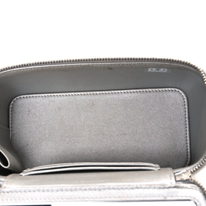 Chanel Metallic Lambskin Quilted Small CC Dynasty Vanity Case With Chain Silver 5 of 16