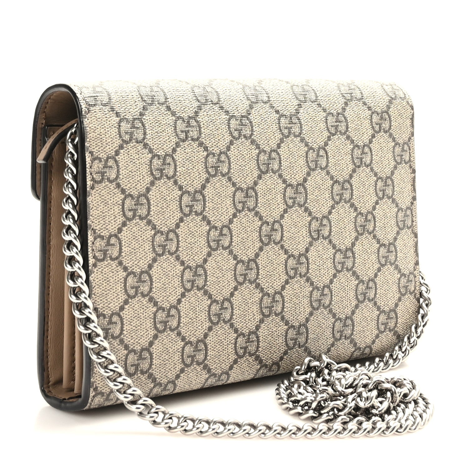 Gucci GG Supreme Monogram Mini Dionysus Chain Wallet Beige Taupe 3 of 10