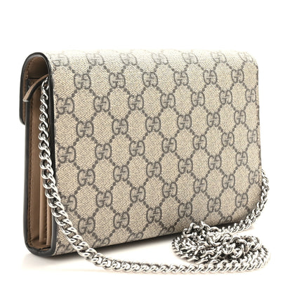Gucci GG Supreme Monogram Mini Dionysus Chain Wallet Beige Taupe 3 of 10