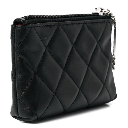 Chanel Calfskin Quilted Cambon Key Pouch Black 3 of 13