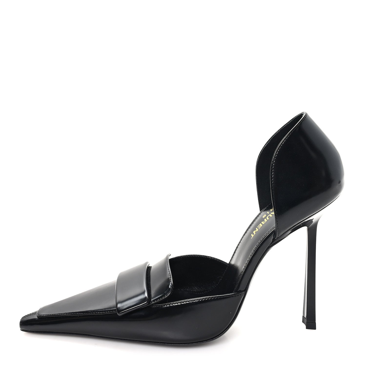 Saint Laurent Patent Calfskin Dorsay 110 Pumps 38 Black 1 of 10