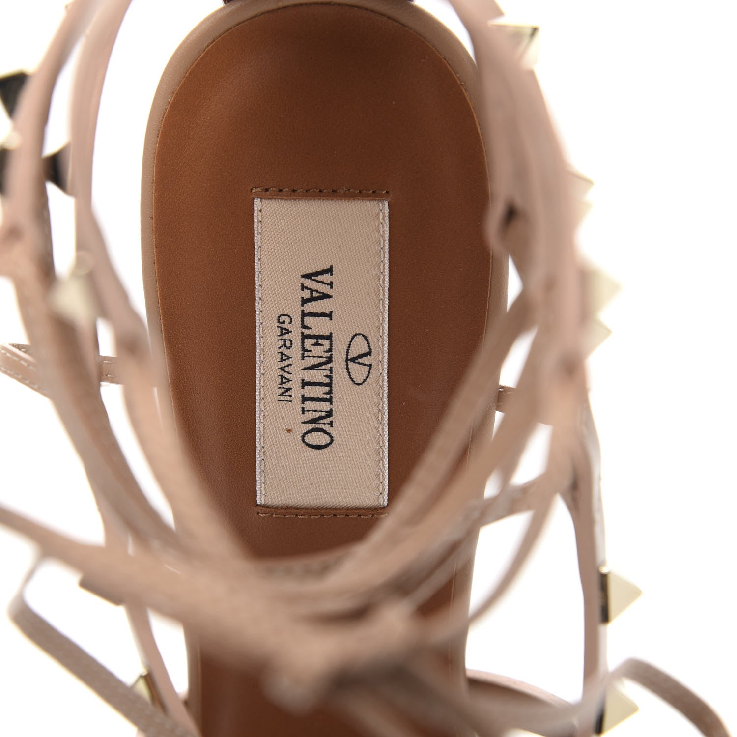 Valentino Garavani Calfskin Rockstud Ankle Wrap Sandals 39.5 Skin Sorbet 7 of 10
