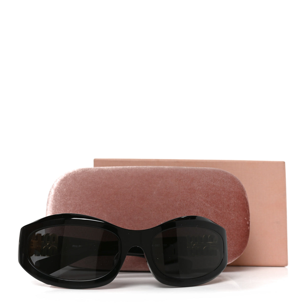 Acetate Oval Sunglasses SMU14Z Black