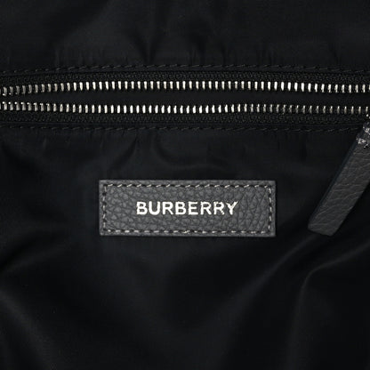 Burberry Calfskin Logo Embossed Backpack Charcoal Grey 6 of 9