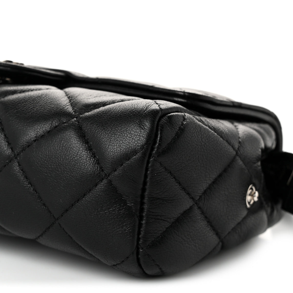 Chanel Lambskin Quilted Flap Cosmetic Case Black 10 of 10