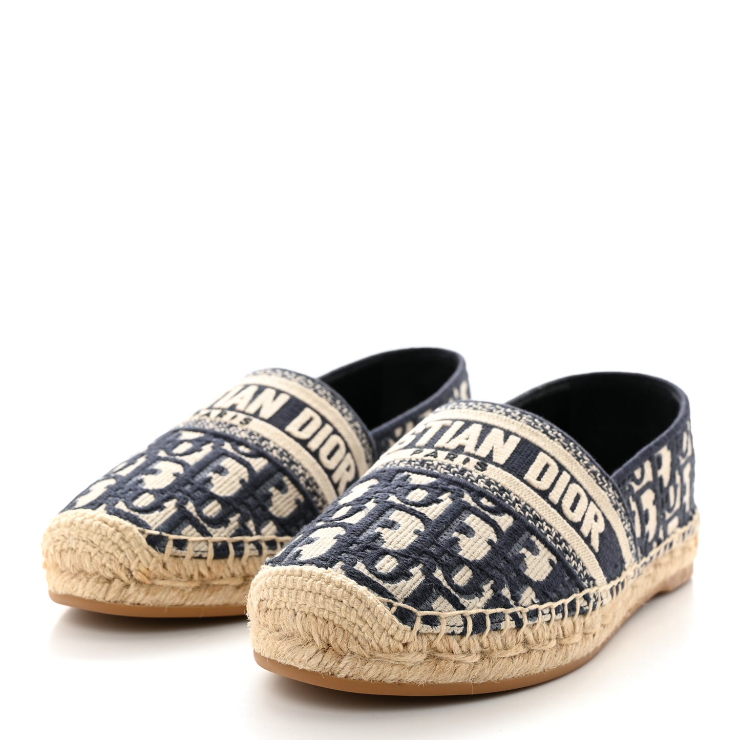 Oblique Embroidered Granville 15mm Espadrilles 37 Deep Blue