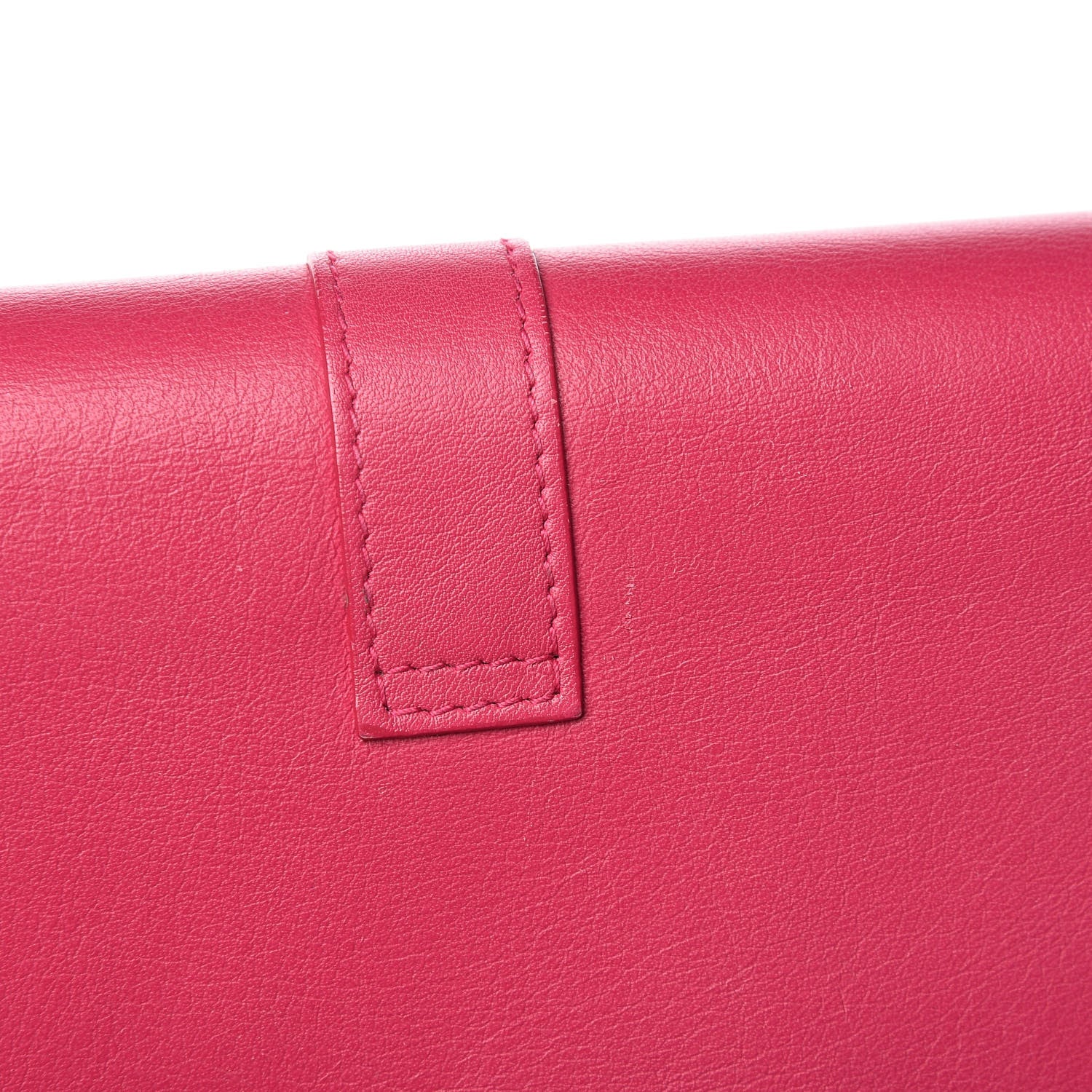 Saint Laurent Calfskin Classic Y Ligne Clutch Fuchsia 10 of 11