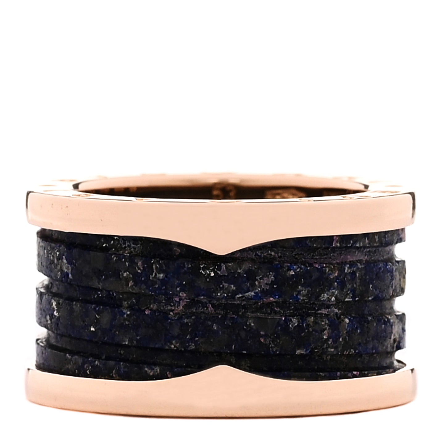18K Rose Gold Lapis Lazuli B.Zero1 Four-Band Ring 53 6.25