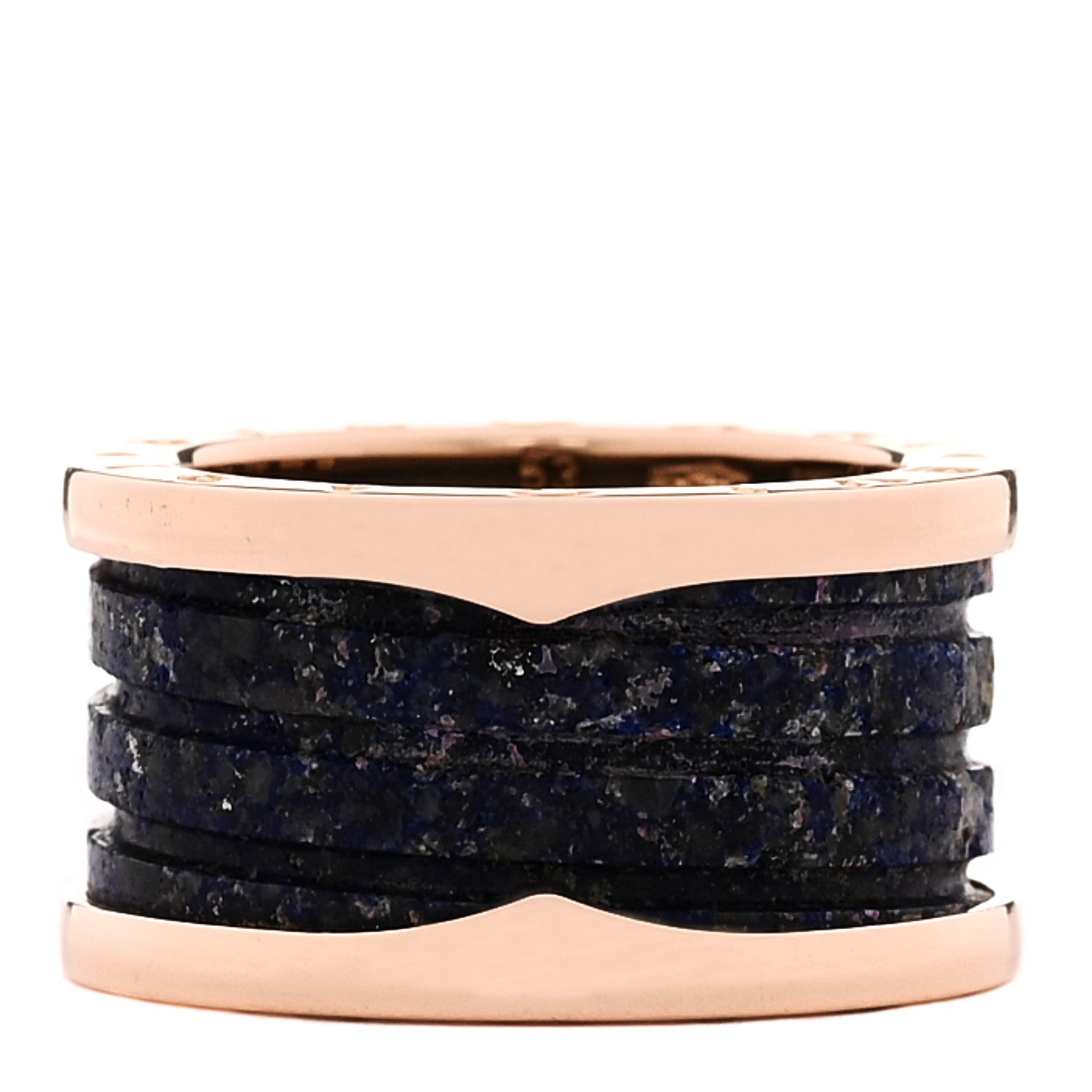 Bulgari 18K Rose Gold Lapis Lazuli B.Zero1 Four-Band Ring 53 6.25 1 of 5